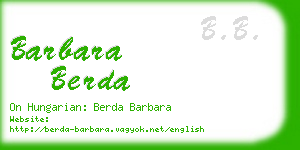 barbara berda business card